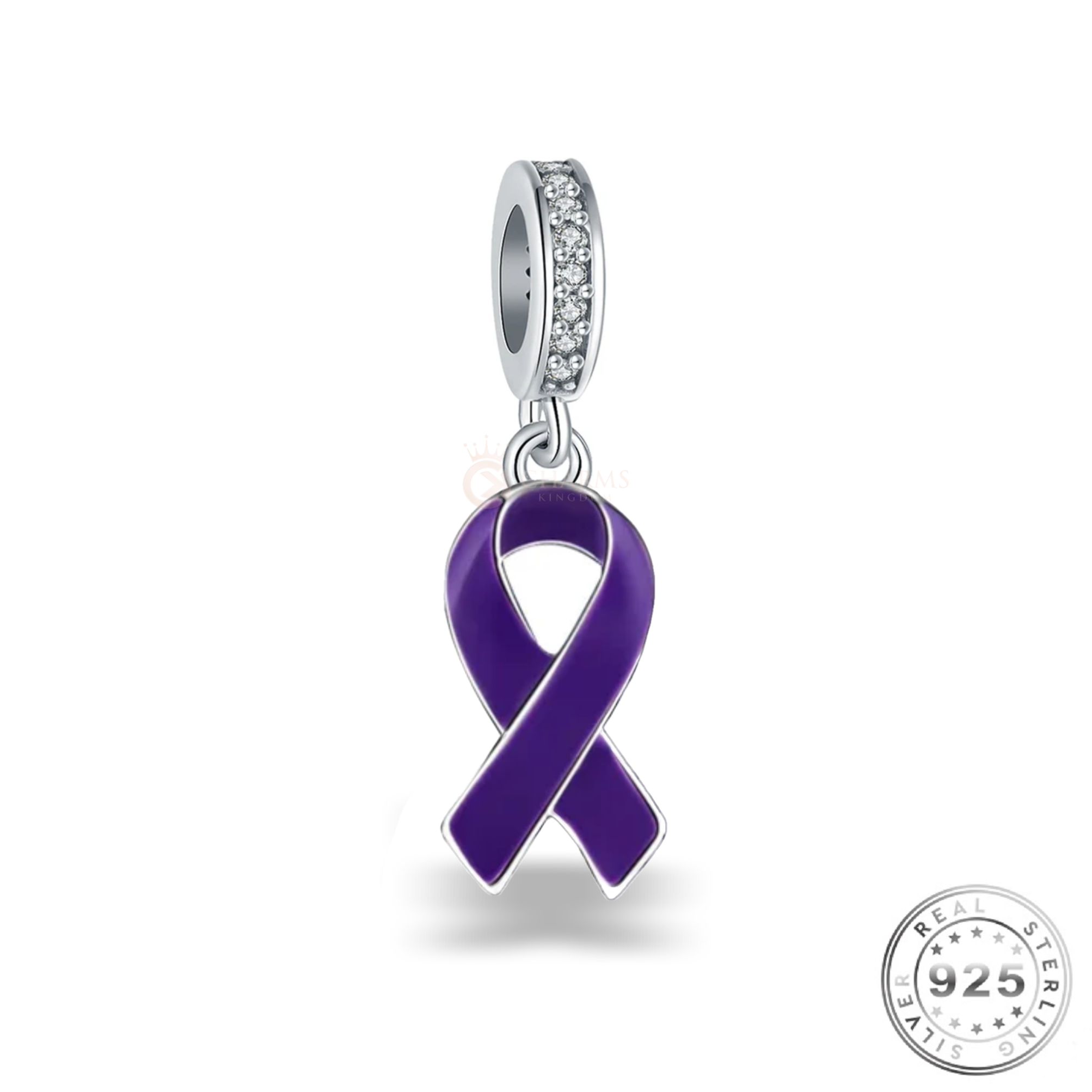 Ciondolo In Argento 925 Nastro Della Consapevolezza – Piccolo Charm Di Beneficenza Da Regalare - 6