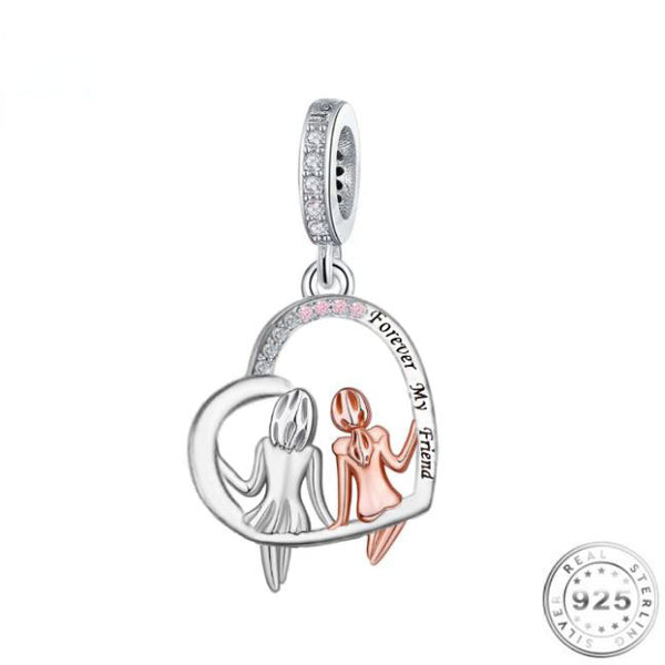 Forever Silver Fits Pandora | Friend Forever Charms | Charms Kingdom