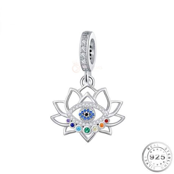 Evil Eye Lotus Charm | Evil Eye Flower Charm | Charms Kingdom