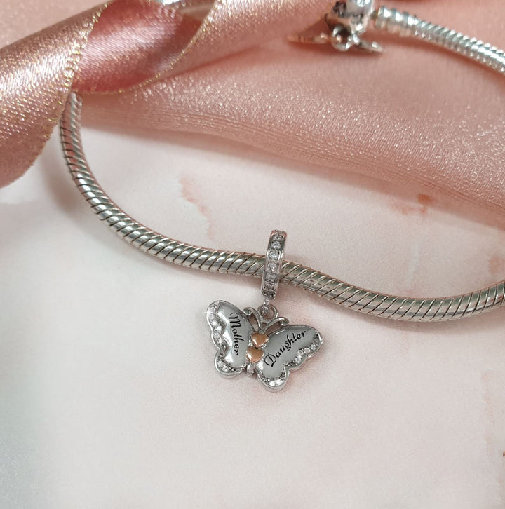 Daughter Butterfly Charm | Daughter Butterfly Pandora | Charms Kingdom
