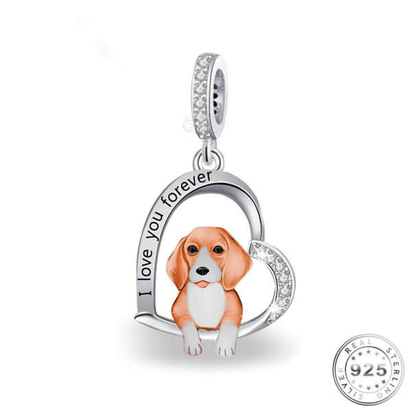 Beagle Dog Charm | Pandora Beagle Charm | Charms Kingdom