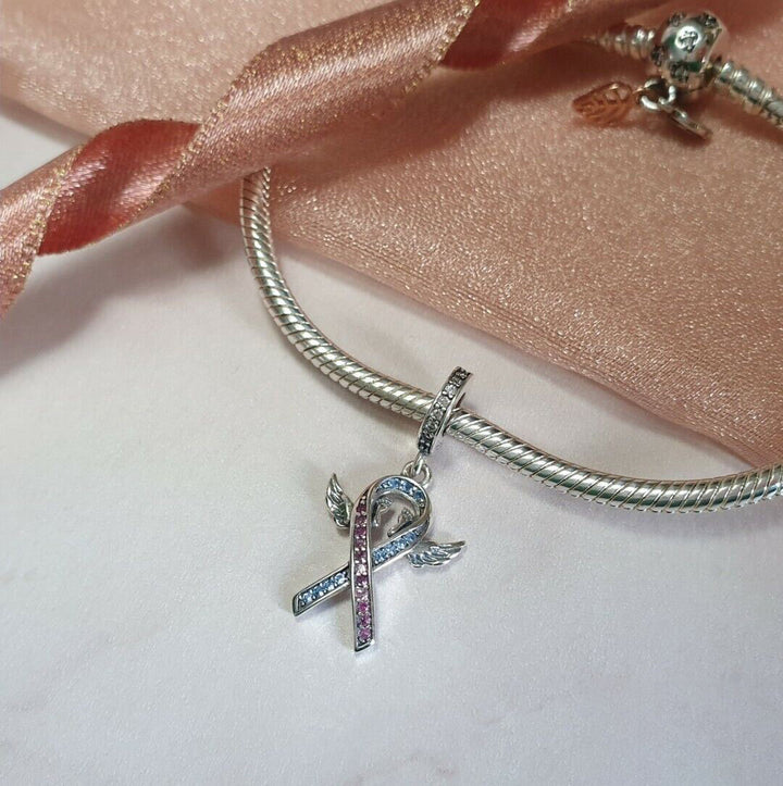 Angel Wings Charm | Ribbon Angel Wings Charm | Charms Kingdom