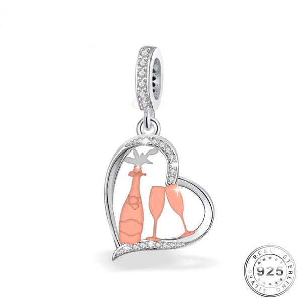 Champagne Celebration Charm | Glass Celebration Charm | Charms Kingdom