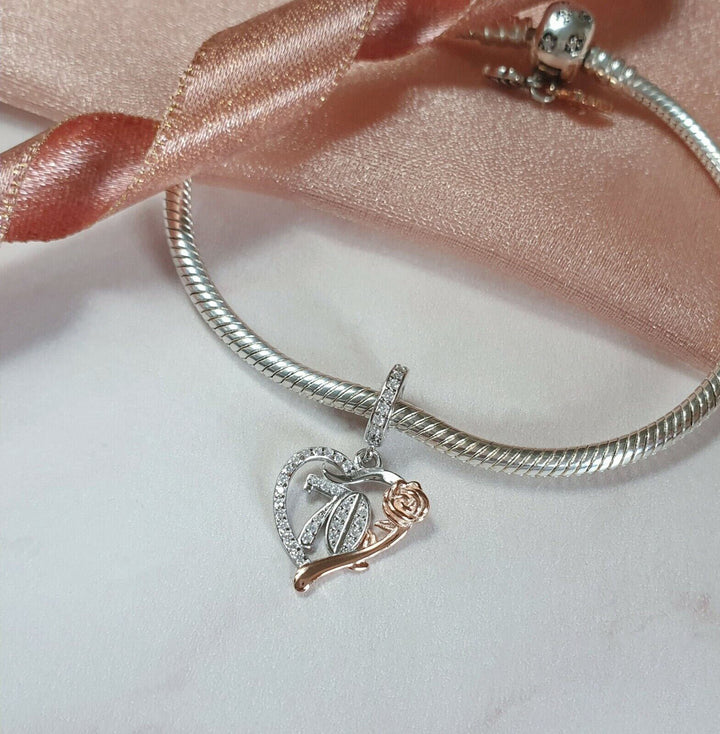 70th Birthday Charm | 70th Birthday Rose Charm | Charms Kingdom