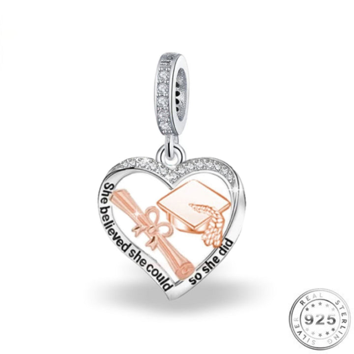 Graduation Cap Charm | Scroll Charm Pandora | Charms Kingdom