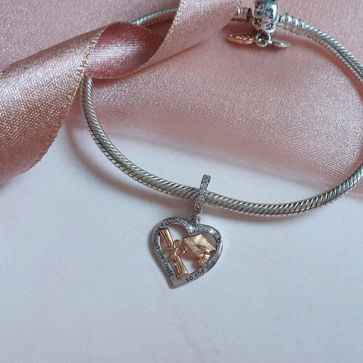 Graduation Cap Charm | Scroll Charm Pandora | Charms Kingdom