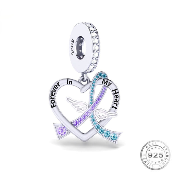 Forever Wings Charm | Heart Angel Wings Charm | Charms Kingdom