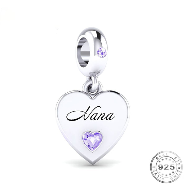 Nana Heart Charm | Heart Shaped Pendant | Charms Kingdom