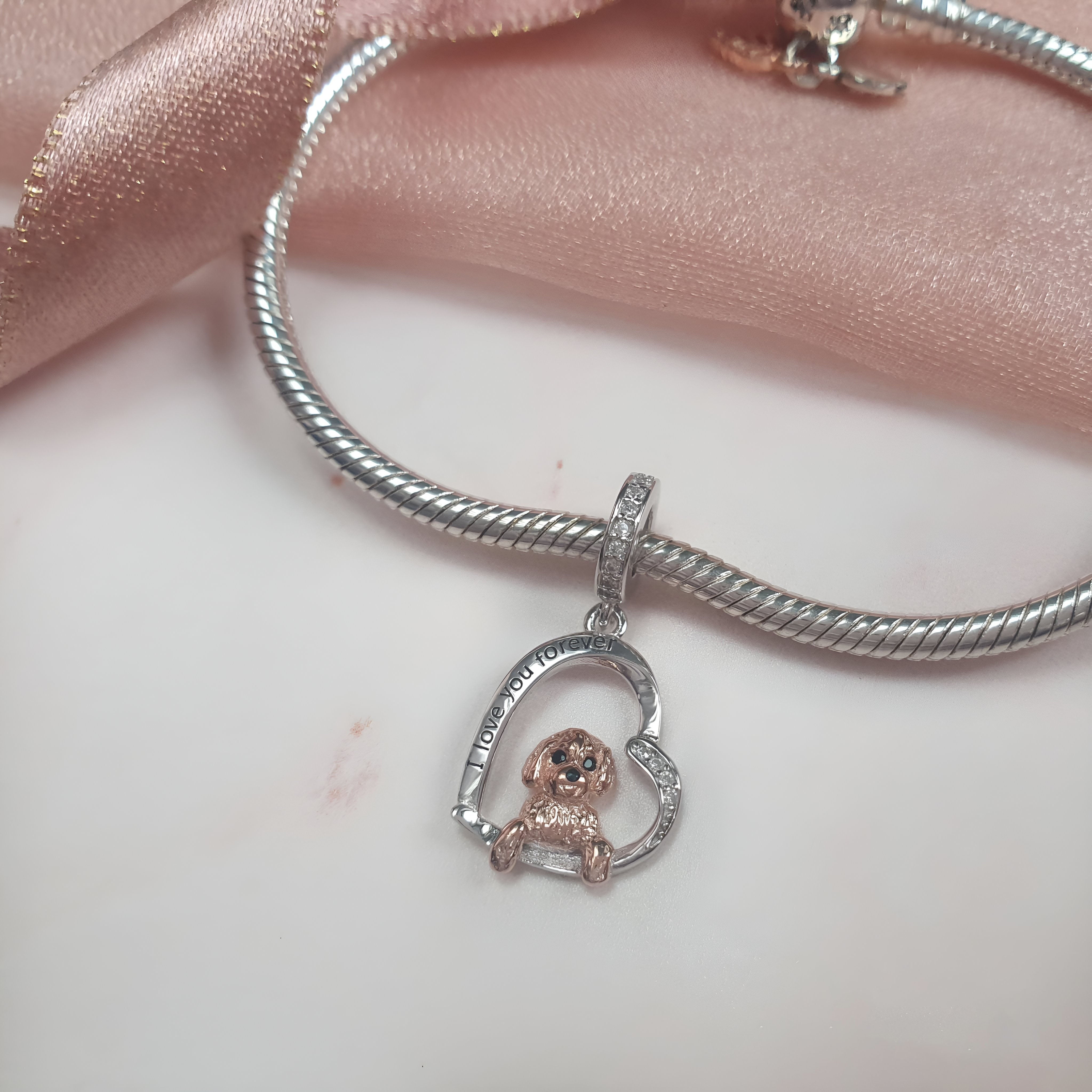 Poodle Cross Dog Charm Poodle Cross Pandora Charms Kingdom