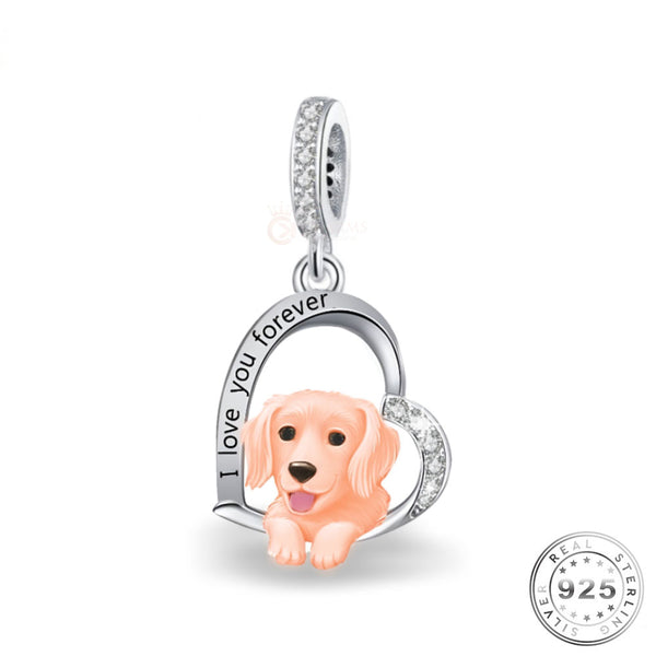 Golden Retriever Dog Charm | Animal Memorial Charm | Charms Kingdom