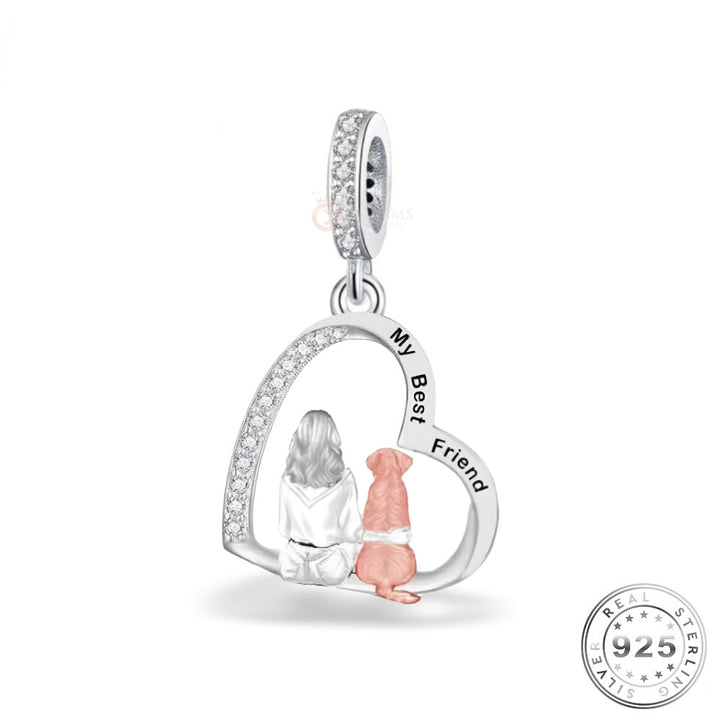 Best Friend Dog Charm | Best Friend Dog Pandora | Charms Kingdom