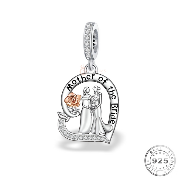 Mother of the Bride Charm 925 Sterling Silver (fits pandora)