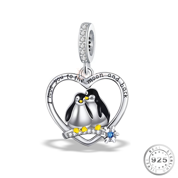 Penguins Silver Charm | Penguins Silver Pandora | Charms Kingdom