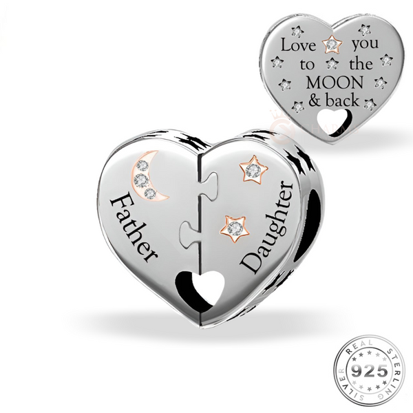 Father & Daughter Family Charm | 925 Family Charm | Charms Kingdom