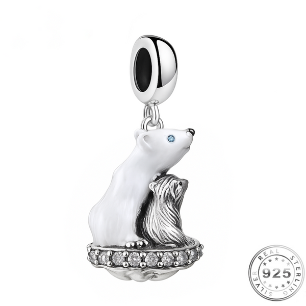 Polar Bear Charm 925 Sterling Silver