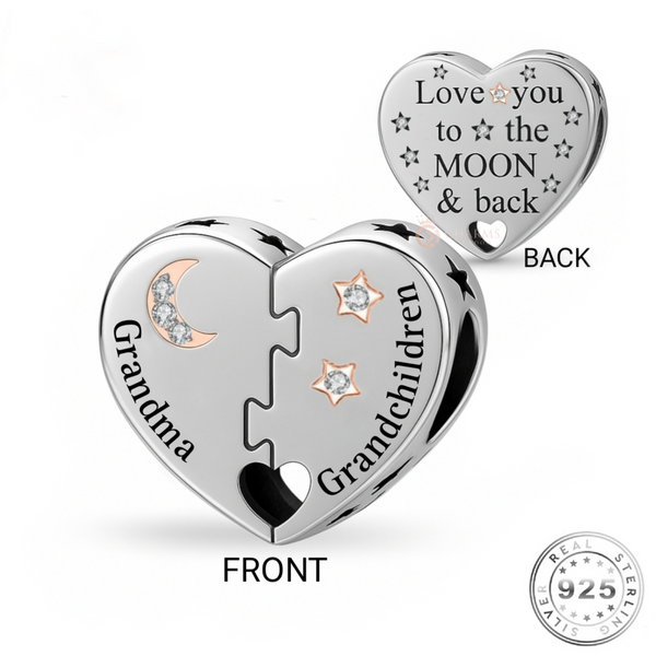 Grandma Grandchildren 925 sterling silver Granddaughter Charm fits PANDORA