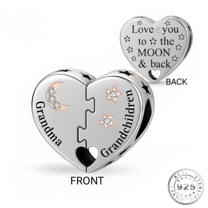 Grandma Grandchildren 925 sterling silver Granddaughter Charm fits PANDORA