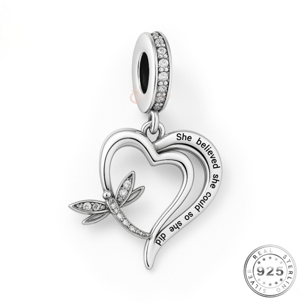 She believed she could so she did Charm 925 Sterling Silver fits Pandora