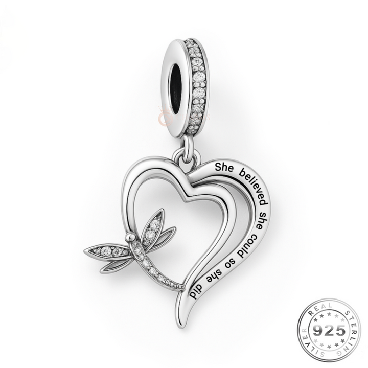She believed she could so she did Charm 925 Sterling Silver fits Pandora