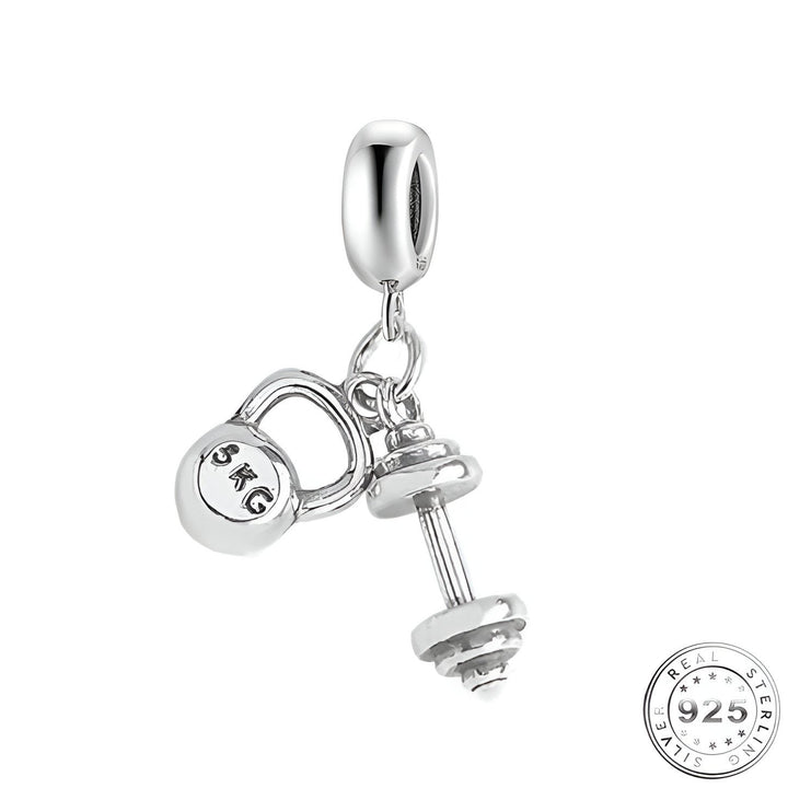 Gym Dumbbell Charm | Dumbbell Fits Pandora | Charms Kingdom