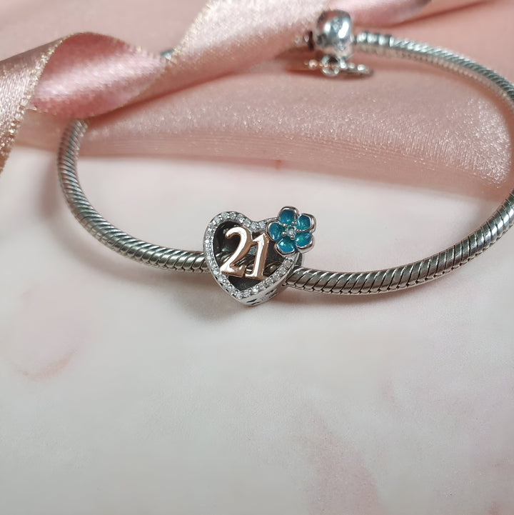 21st Birthday Charm | 21st Birthday Pandora | Charms Kingdom